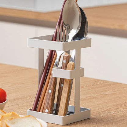 Rectangular Kitchen Utensil Storage Box (14x8cm) White - Adamhnk