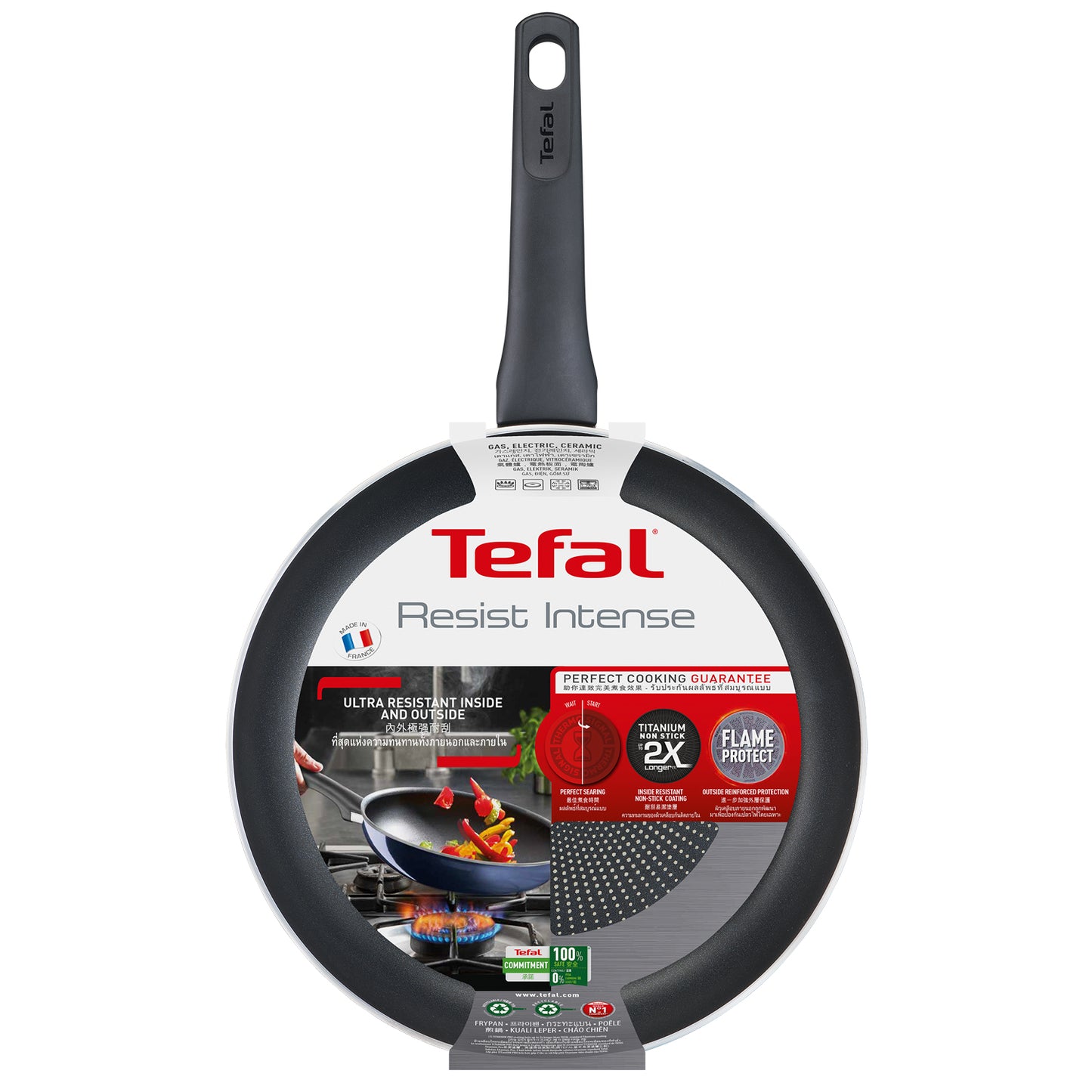 Tefal Resist Intense Frying Pan (24cm) Dishwasher Oven Safe No PFOA Black