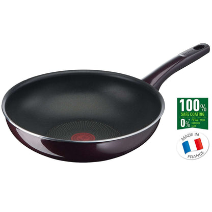 Tefal Resist Intense Wok Pan (28cm) Dishwasher Oven Safe No PFOA Black