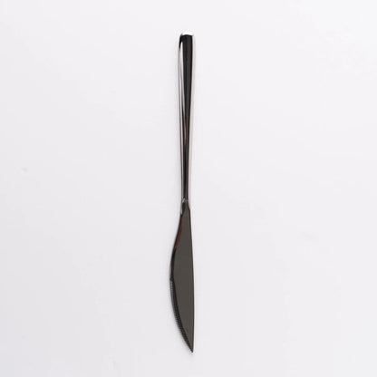 Simple All-Stainless Steel Steak Knife (21cm) Easy Grip Silver