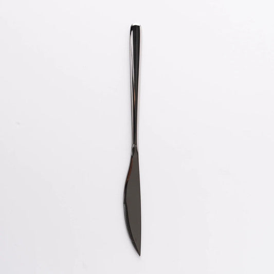 Simple All-Stainless Steel Steak Knife (21cm) Easy Grip Silver