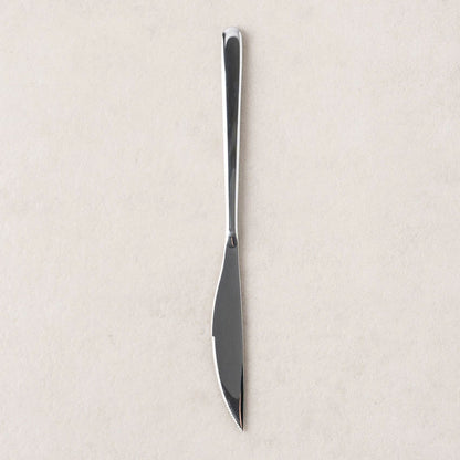 Simple All-Stainless Steel Steak Knife (21cm) Easy Grip Silver