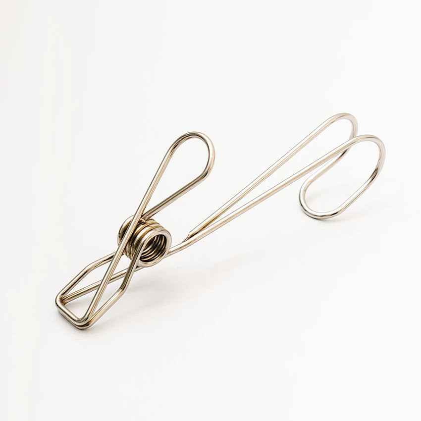 Space-Saving Multi-Purpose Hanging Stainless Steel Clip 15P Silver