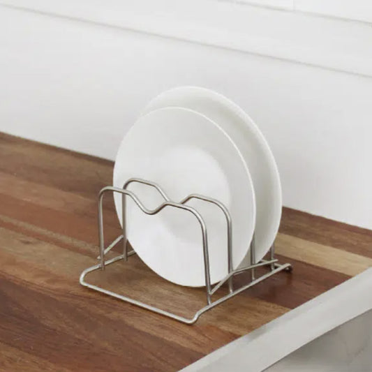 Stainless Steel Plate Rack (16.5x15.5x11cm) Silver