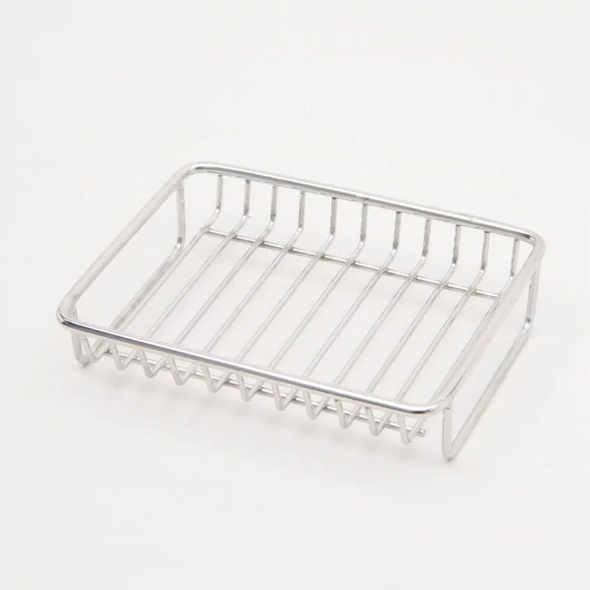 Stainless Steel Soap Dish (12.7 x 9.5 cm) Silver - Adamhnk