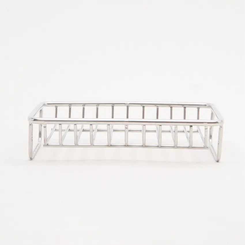 Stainless Steel Soap Dish (12.7 x 9.5 cm) Silver - Adamhnk