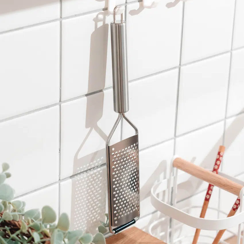 Stainless Steel Wide Cheese Grater (29x5.5cm) Silver - Adamhnk