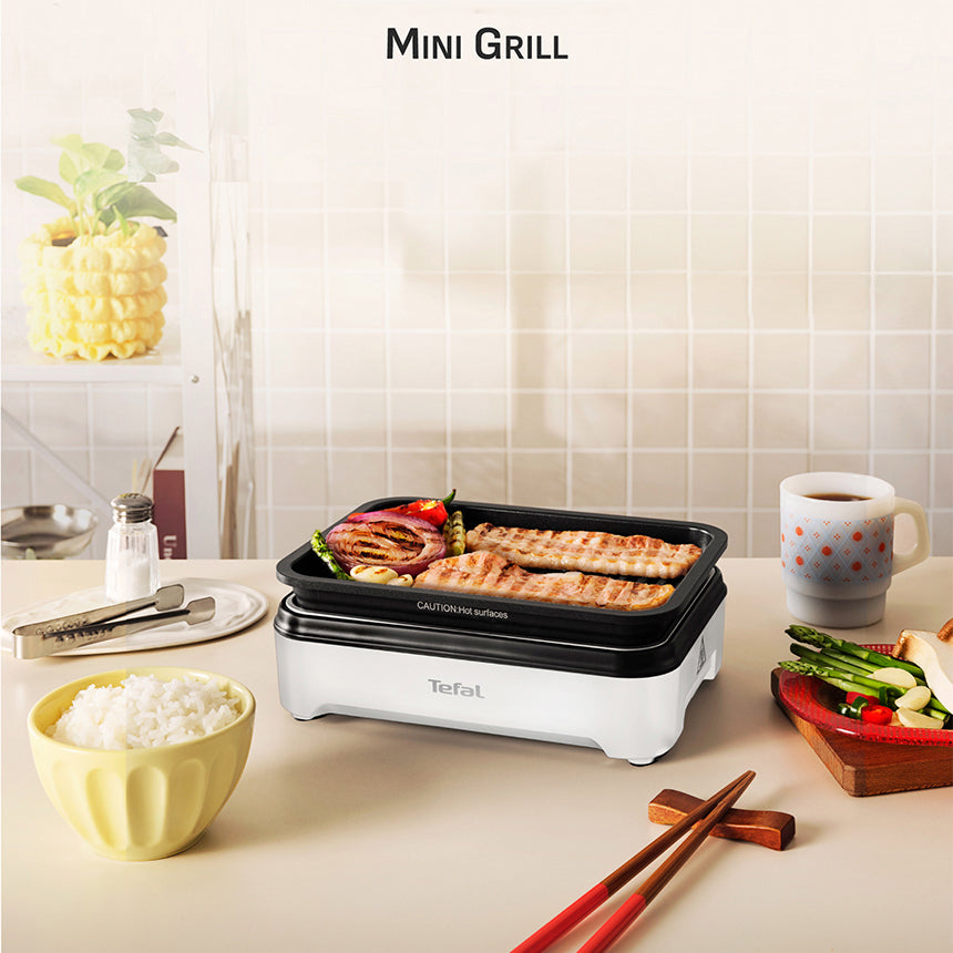Tefal GC5711 Compact Mini Electric Grill 1100W White - Adamhnk
