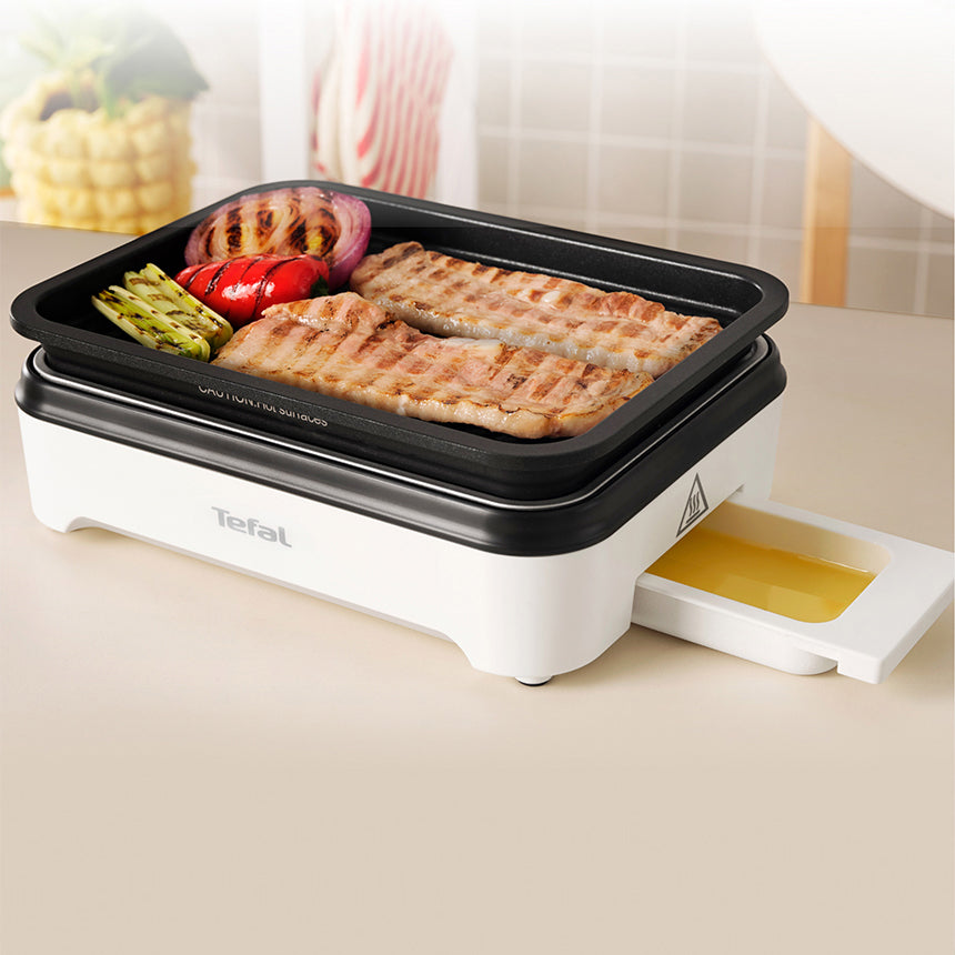 Tefal GC5711 Compact Mini Electric Grill 1100W White - Adamhnk