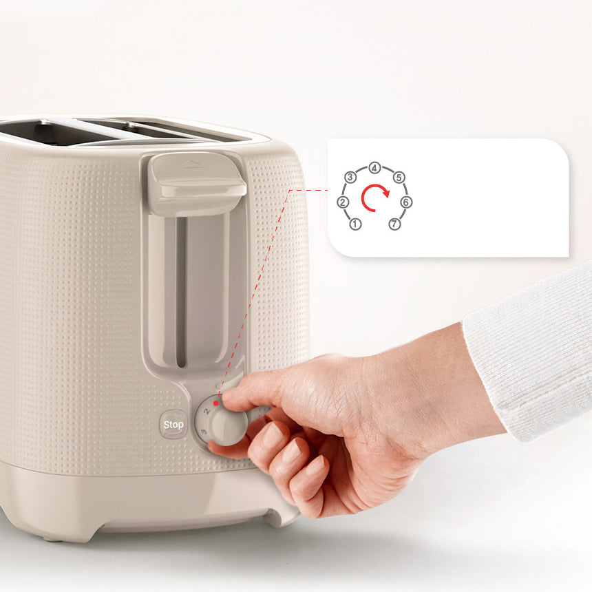 Tefal TT2M2B Morning 2-Slot Toaster 720W Light-Beige - Adamhnk