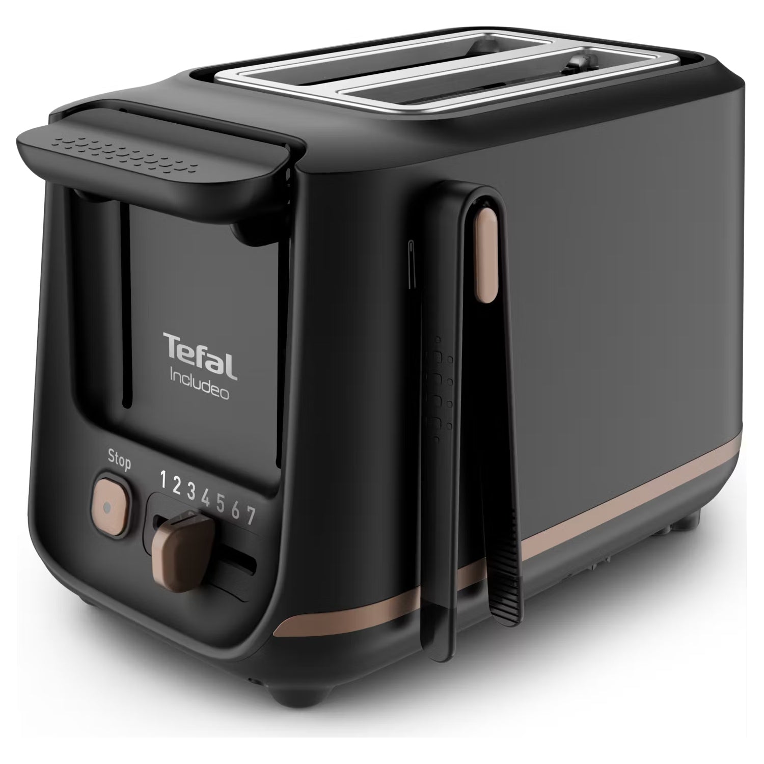Tefal TT5348 Includeo Toaster + Toast Tongs – 2 Slots 850W Black - Adamhnk