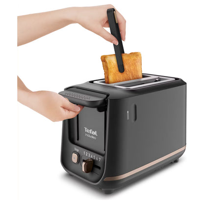 Tefal TT5348 Includeo Toaster + Toast Tongs – 2 Slots 850W Black - Adamhnk