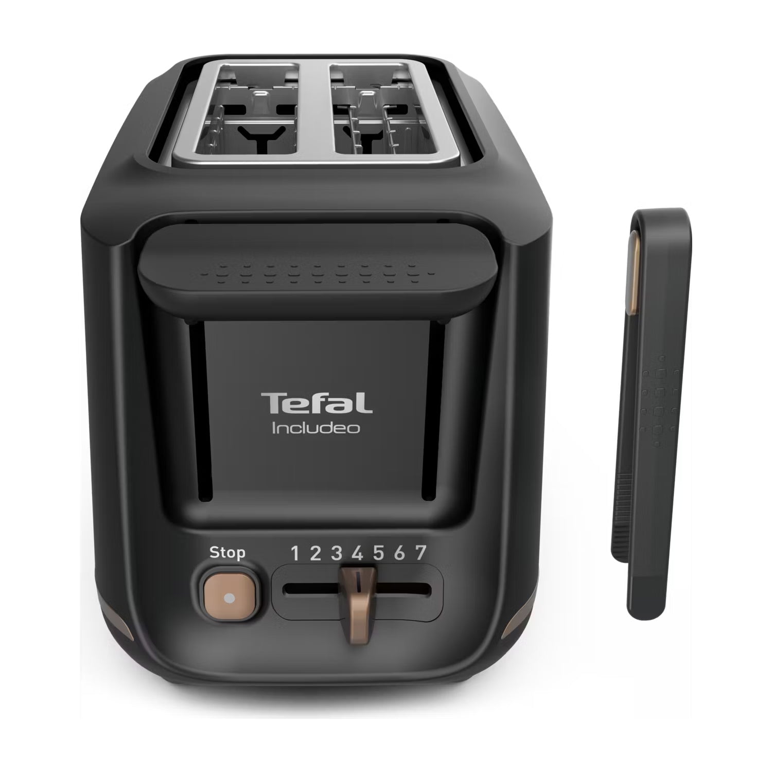 Tefal TT5348 Includeo Toaster + Toast Tongs – 2 Slots 850W Black - Adamhnk