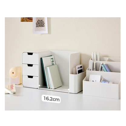WIZHOME Nanumi Detachable Pencil Holder & 3 Drawer White