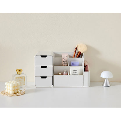 WIZHOME Nanumi Detachable Pencil Holder & 3 Drawer White