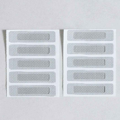Window Frame & Veranda Drain Weep Hole Anti-Insect Screen Patch Sticker 10p (1.5x6cm) Grey
