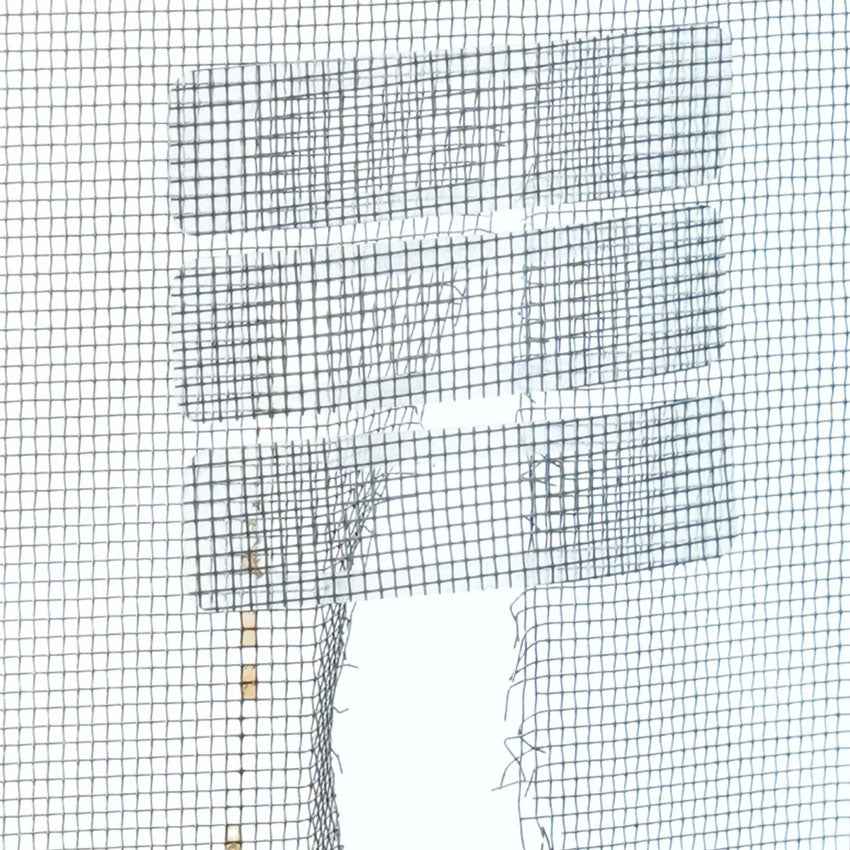 Window Frame & Veranda Drain Weep Hole Anti-Insect Screen Patch Sticker 10p (1.5x6cm) Grey