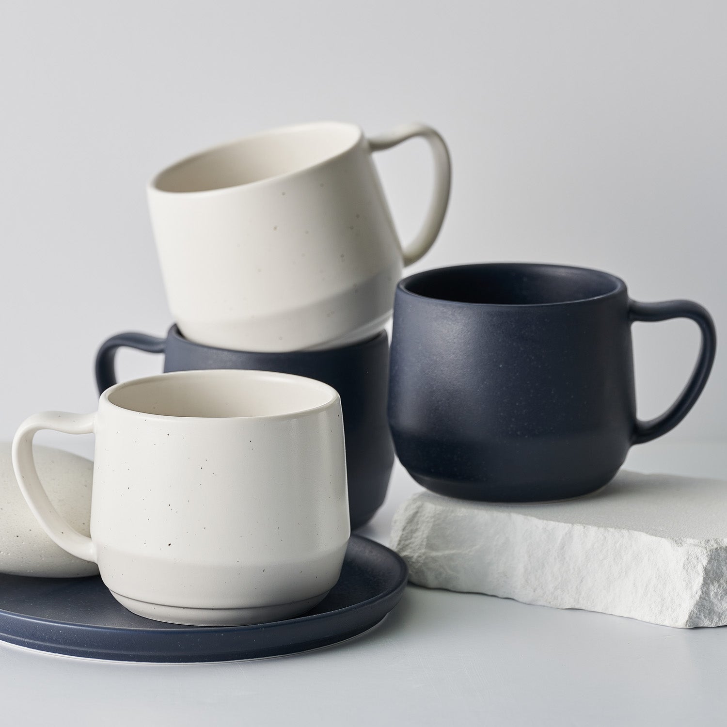 ARI Ceramic Coffee Cup (370ml) Tableware Dishwasher Oven Safe Blue - 라씨에뜨 아리 커피잔L 370ml 블루 - adamhnk