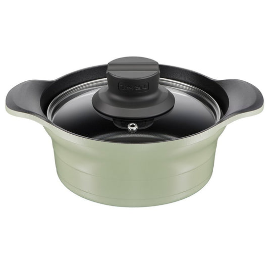 Tefal AROMA CAST AlUMINIUM INDUCTION STEWPOT (18cm) Dishwasher Oven Safe No PFOA Mint