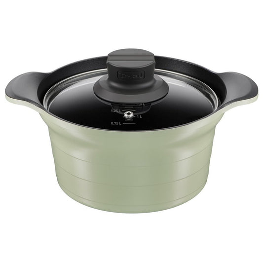 Tefal AROMA CAST AlUMINIUM INDUCTION STEWPOT (20cm) Dishwasher Oven Safe No PFOA Mint