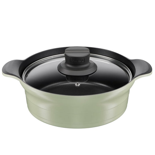 Tefal AROMA CAST AlUMINIUM INDUCTION SAUTE PAN (24cm) Dishwasher Oven Safe No PFOA Mint