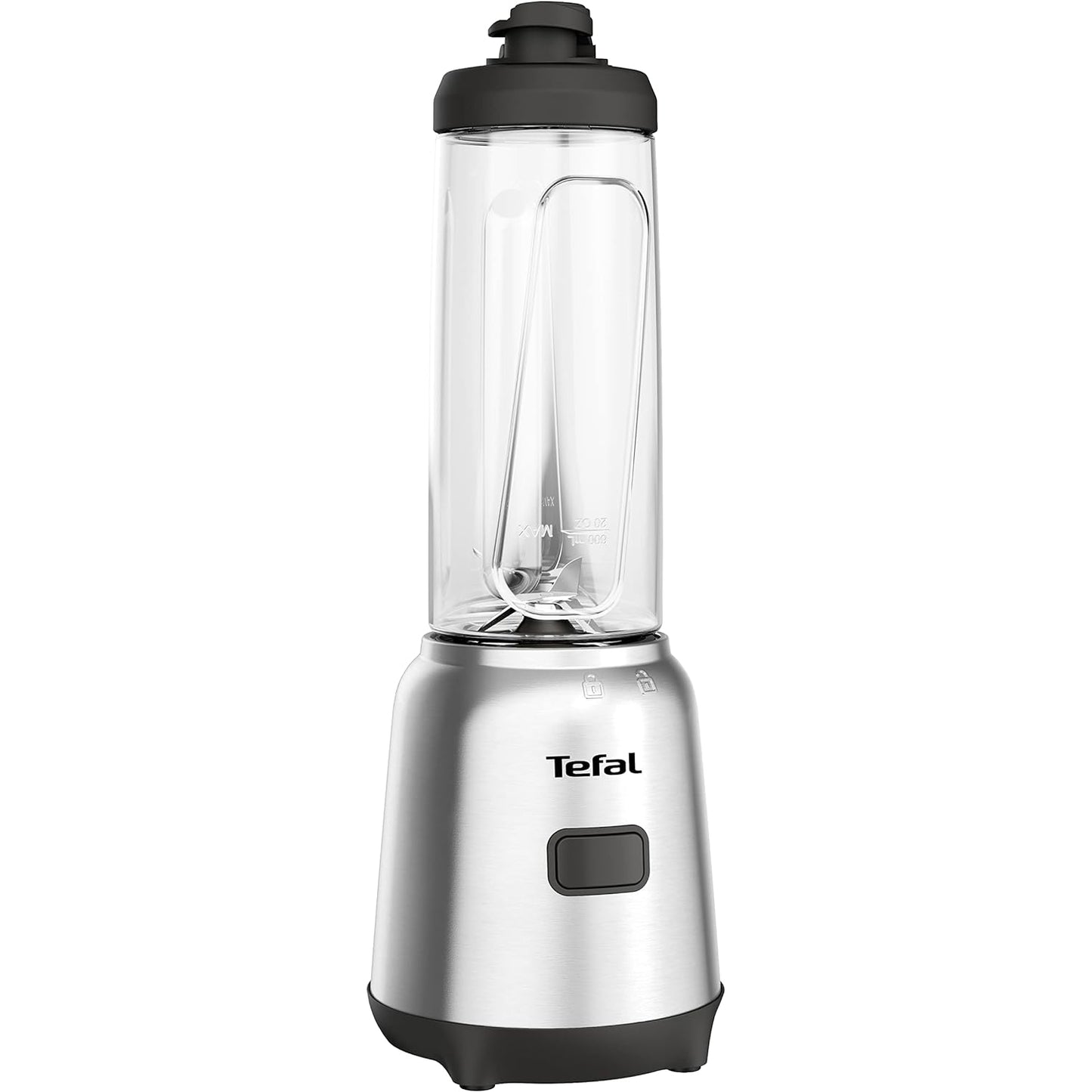 TEFAL BL15FD Mix and Move Mini Blender (600ml) 2p Bottle 4 Blade 300W Silver