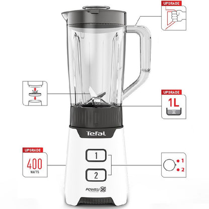 Tefal BL1601 Minimix Tritan Personal Blender (700ml) 400W BPA Free White