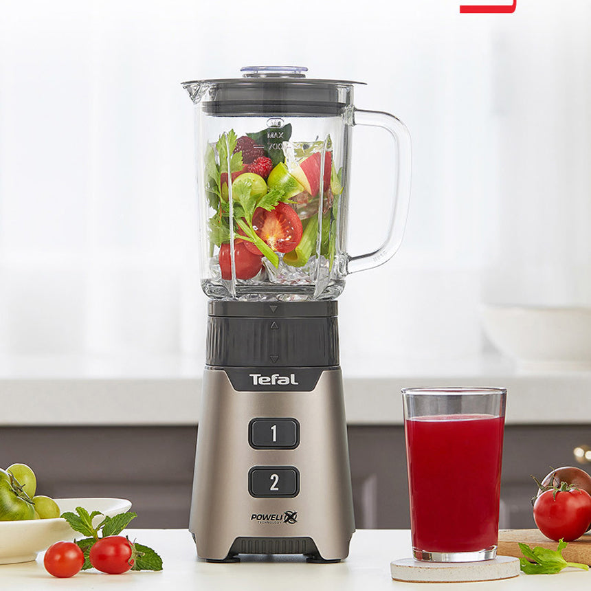 Tefal BL165 Minimix Glass Personal Blender (700ml) Jug 400W Silver