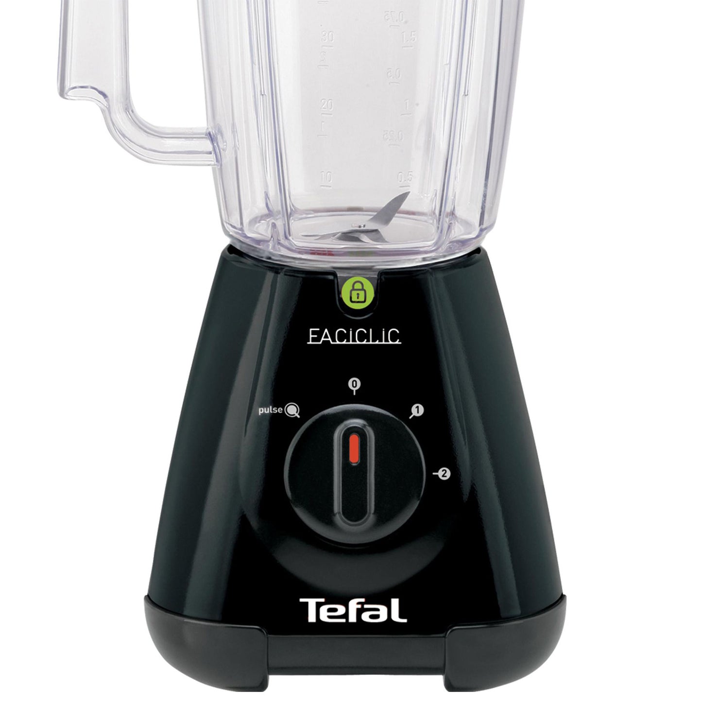 Tefal BL3008 Faciclic Blender Plastic 1.6qt (1.5L) Jug Secure Lock System 4 Sharp Blades 400W Black