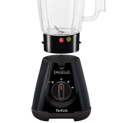 Tefal BL3008 Faciclic Blender Plastic 1.6qt (1.5L) Jug Secure Lock System 4 Sharp Blades 400W Black