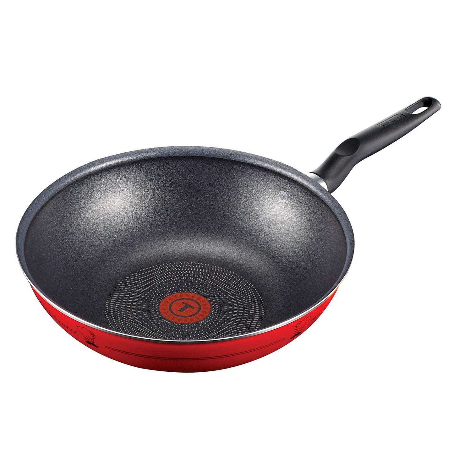 Tefal Essential Chef de France Nonstick Wok Pan (28cm) Dishwasher Oven Safe No PFOA Red