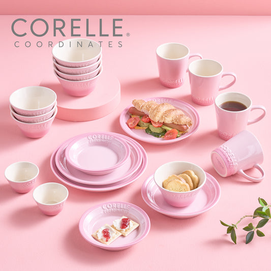 Corelle Breeze Stone Dinnerware 20p Dishwasher Oven Safe Pink