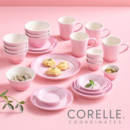 Corelle Breeze Stone Dinnerware 24p Dishwasher Oven Safe Pink