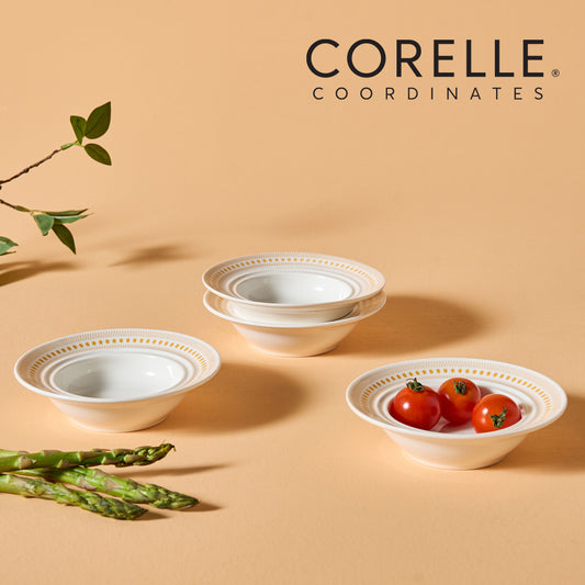 Corelle Rosemont Low Bowl 4pc 5" Dinner Set - Adamhnk