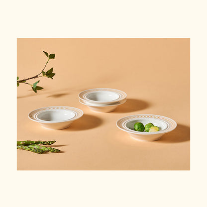 Corelle Rosemont Low Bowl 4pc 6.5" Dinner Set - Adamhnk
