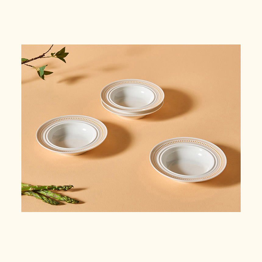 Corelle Rosemont Low Bowl 4pc 6.5" Dinner Set - Adamhnk