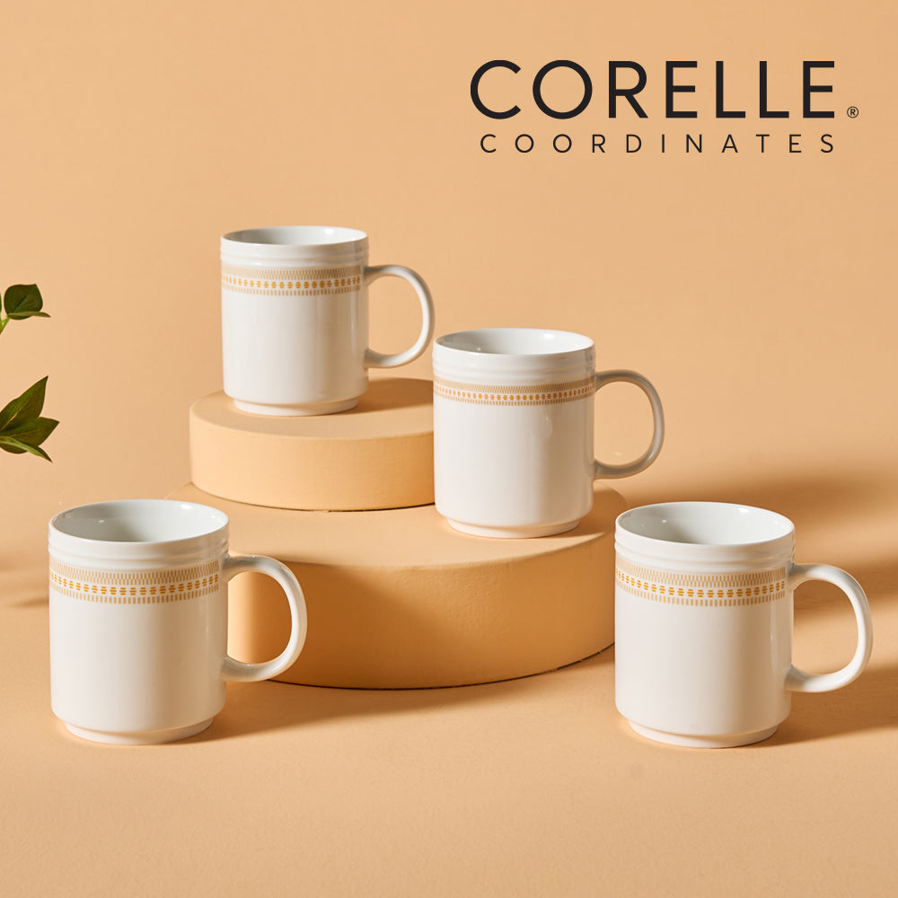 Corelle Rosemont Mug 4pc Dinner Set - Adamhnk