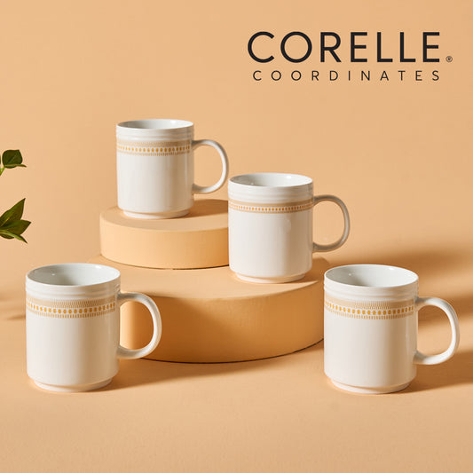Corelle Rosemont Mug 4pc Dinner Set - Adamhnk