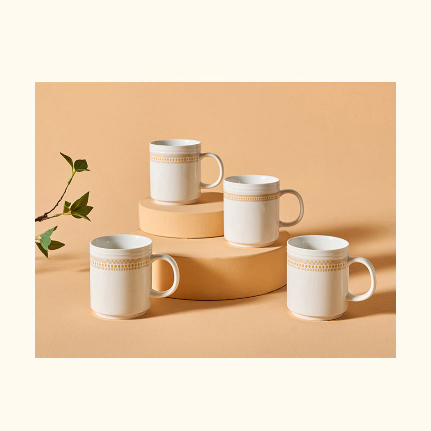 Corelle Rosemont Mug 4pc Dinner Set - Adamhnk