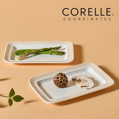 Corelle Rosemont Rectangular Plate 2pc Dinner Set - Adamhnk