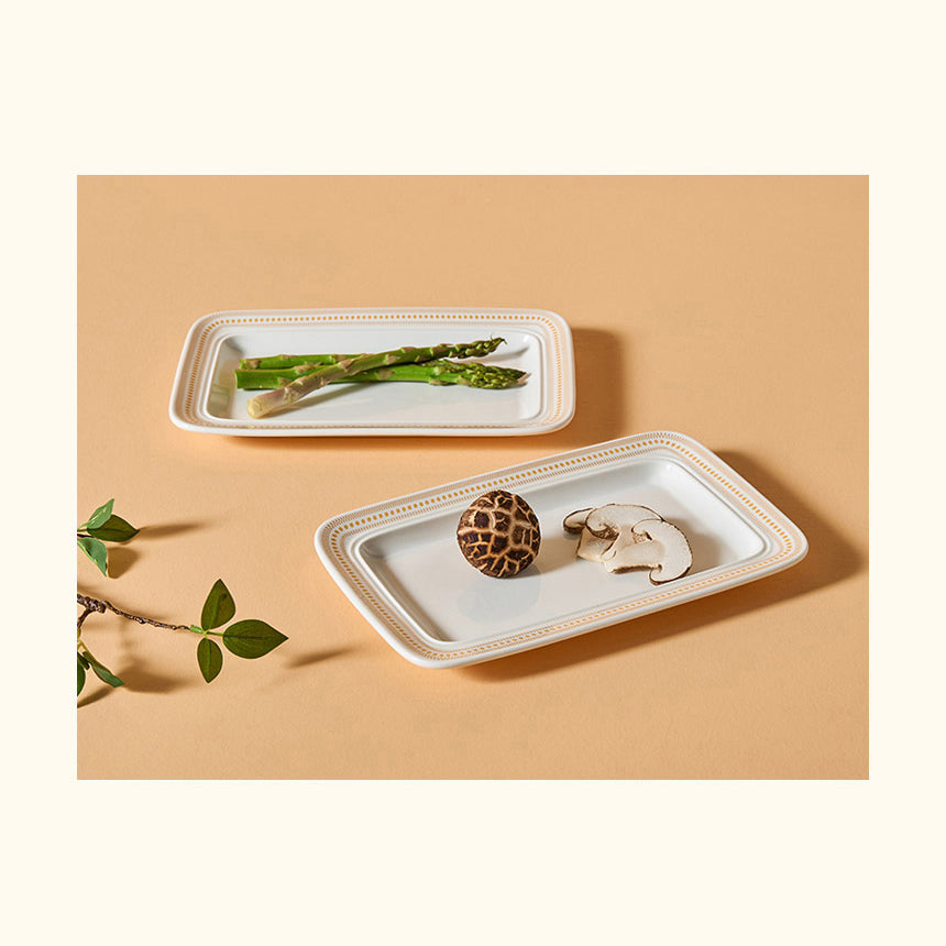 Corelle Rosemont Rectangular Plate 2pc Dinner Set - Adamhnk