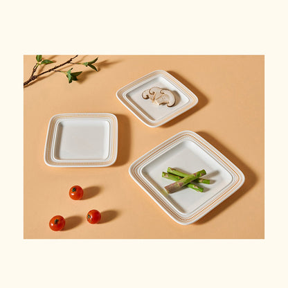 Corelle Rosemont Square Plate 3pc Dinner Set - Adamhnk