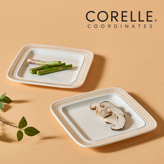 Corelle Rosemont Square Plate 2pc 8" Dinner Set - Adamhnk