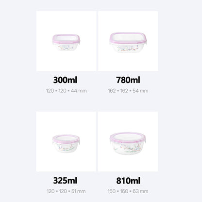 Corelle Monteverde San Jose Square Sealed Food Storage Container 2p (300ml) Dishwasher Oven Safe White