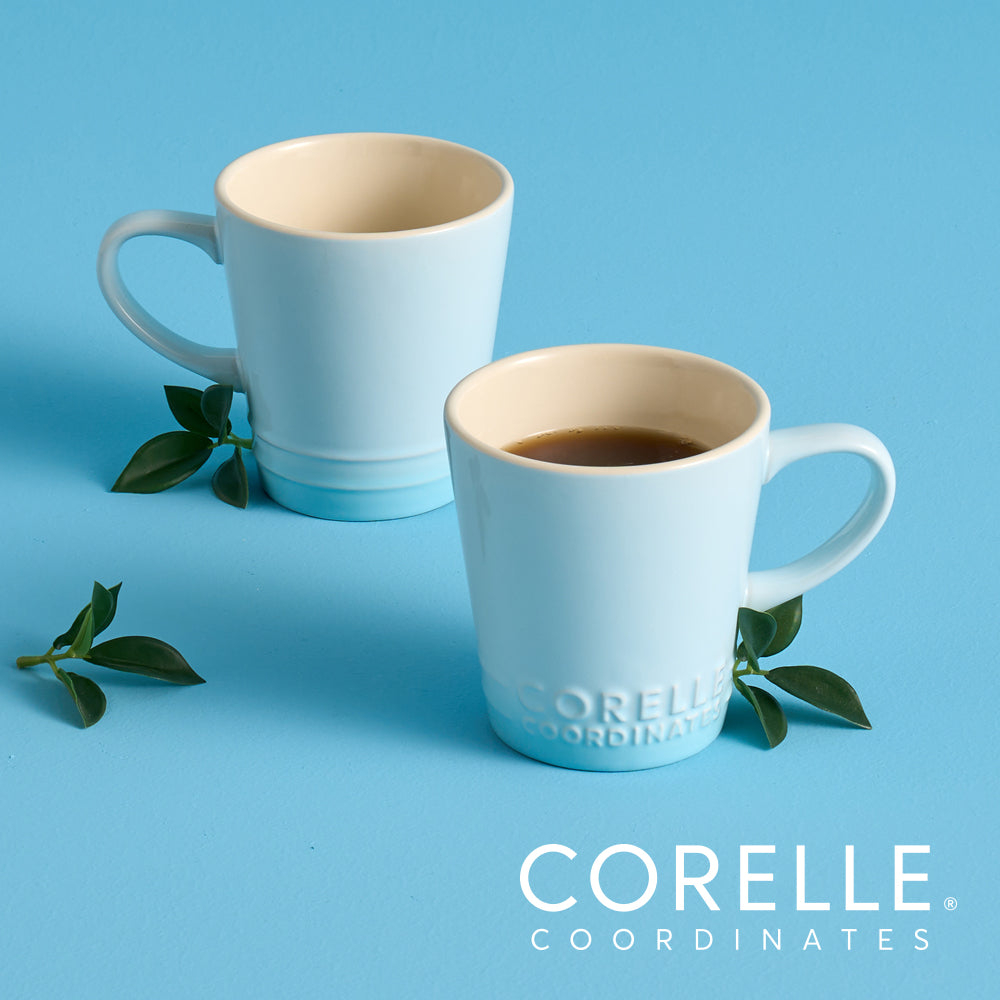 Corelle Breeze Stone Mug 2p (325ml) Dinnerware Dishwasher Oven Safe Blue