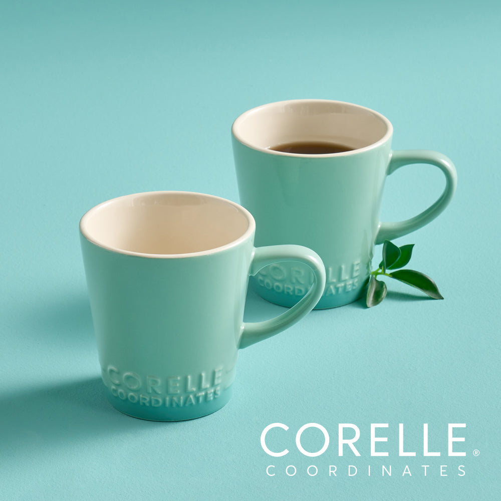 Corelle Breeze Stone Mug 2p (325ml) Dinnerware Dishwasher Oven Safe Green