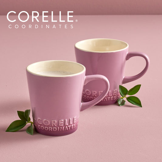 Corelle Breeze Stone Mug 2p (325ml) Dinnerware Dishwasher Oven Safe Purple