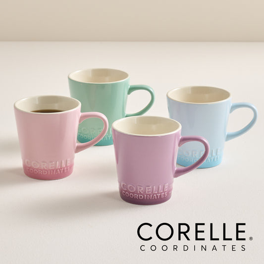 Corelle Breeze Stone Mug 4p (325ml) Dinnerware Dishwasher Oven Safe 4 Color