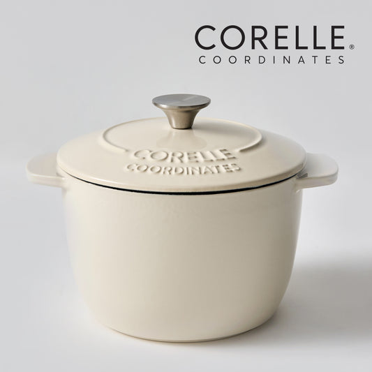 CORELLE Scarlet Cast Iron Nonstick Rice Cooker (1.75L) Ivory