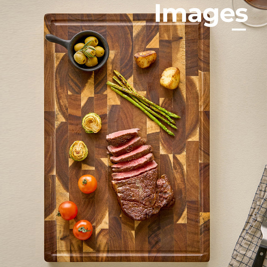 CORELLE Solid EndGrain Wooden Cutting Board Square - Adamhnk